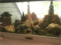 seashore village lighthouses diorama