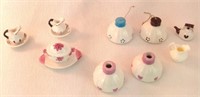Miniature Doll House Ceramic Lamp Shades Pitchers