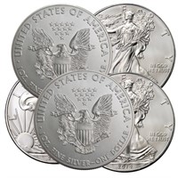 (5) Random Date 1 0z. Silver Eagle Bullion