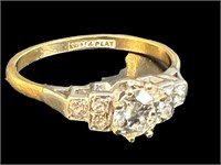 18KT PLATINUM YELLOW GOLD LADY'S RING