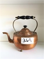 Vintage Copper Kettle With Handle And Top Easy To