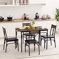 VECELO 42 in. L 5-Piece Dining Table 1-Kitchen Tab