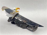 Embossing Blade Eagle Fantasy Hunting Knife