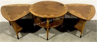 (3) Lane Furniture Hardwood Side Tables