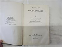 1921 MANUAL OF GOOD ENGLISH HB BOOK