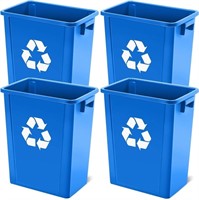 4 Pcs Plastic Recycling Bins 10.5 Gal