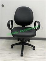 Black Adjustable Office Arm Chair