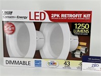 2pk LED dimmable retrofit light kit