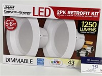 2pk LED dimmable retrofit light kit