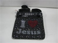 New 10"x 11" I Love Jesus Purse