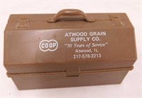 Vintage Atwood Illinois Grain mini tool box kit -