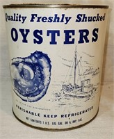 Vintage "J M  BOOTH SEAFOOD CO" 1 GAL Oyster Tin
