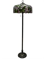 Tiffany Style Stained Glass Jeweled Floor Lamp