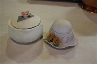 Collection of 2 Ceramic Trinket Boxes