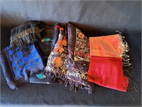 Lot of Assorted Scarves & Shawls