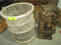 Wicker baskets, decorative items