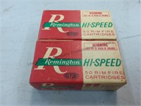 Two vintage boxes of 22 short full