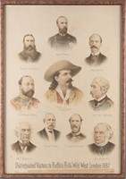 Framed color Lithograph of Buffalo Bill