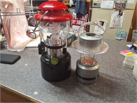 pair of battery operated lanterns