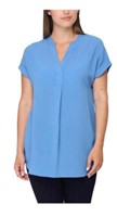 Rachel Roy Women's XL V Neck Top Blue