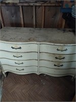 French Provincial 8 Drawer Dresser w/ Mirror- H