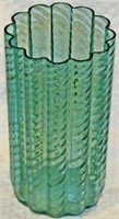 Vintage Aqua Swirl Vase