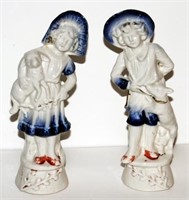 Pair Antique Kate Greenway Figurines