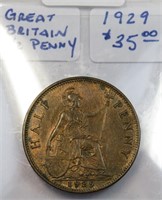 1929 British Half Penny