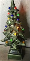 Vintage Light Up 2 Piece Ceramic Christmas Tree