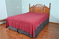 Vintage Sumter Queen Bed w/ Mattress, Linens
