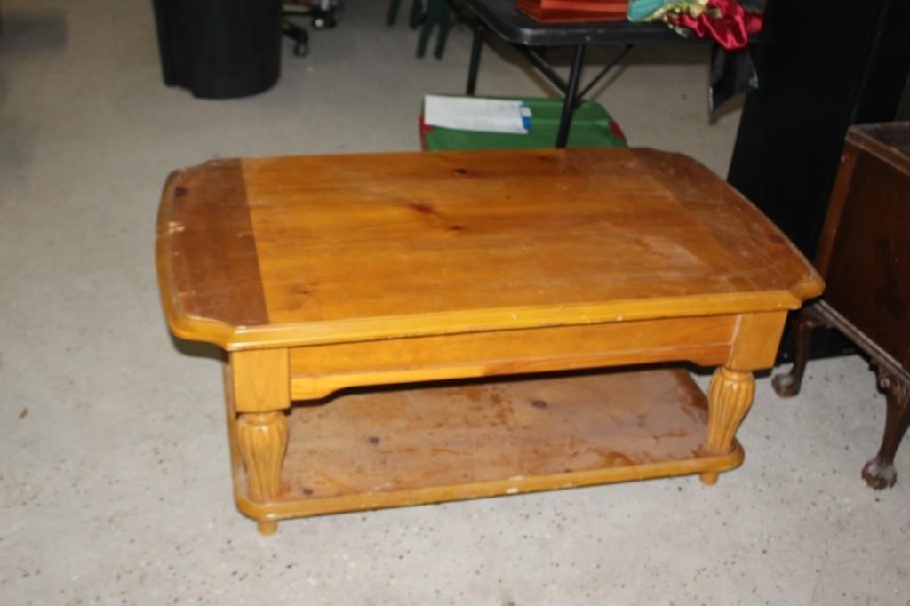 Vintage Wood Scissor Table