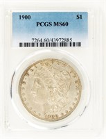 Coin 1900 Morgan Silver Dollar PCGS MS60