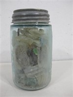 6" Jar Of Assorted Maine Sea Glass