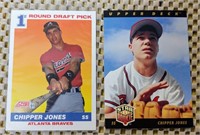 2 CHIPPER JONES CARDS: 1991 SCORE & 1992 UPPER