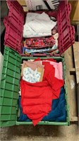 2 Bins Of Assorted Fabric