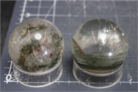 2, Garden Quartz Spheres, 4oz