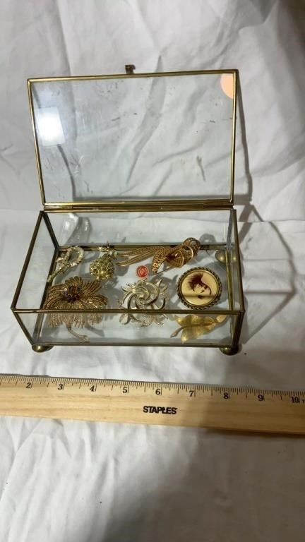 Trinket Box with Brooches