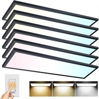 6 Pack 1x4 LED Flat Panel Light Surface Mount