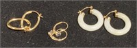 3 PAIRS OF 10 KT GOLD EARRINGS