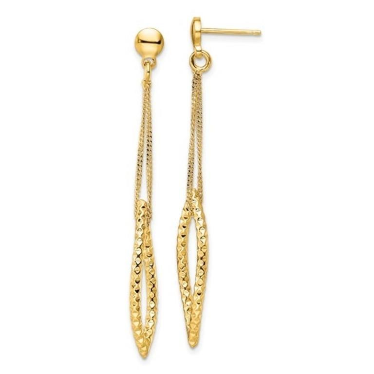 Sterling Silver Gold-plated Post Dangle Earrings