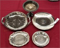 Antique Silverplate & Pewter Serving Pieces
