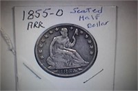1855o Seated Half Dollar