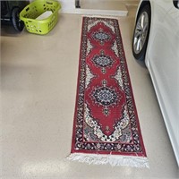 Vibrant Oriental Rug Runner 92" Long