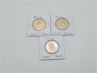 Lot of 3 Proof 2005 Sacagawea Liberty Dollar Coins