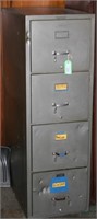 1 Hour Fire Rated 4 Drawer File Cabinet 17x53x30