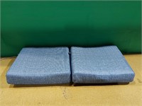 Set of 2, Blue Cushions, 17" x 16"