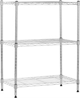 Amazon Basics 3-Shelf Shelving Storage Unit, Metal