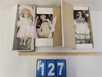 3 Porcelain Dolls Regency And Camelot