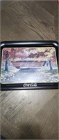 1997 Coca-Cola autumn bridge tray.
