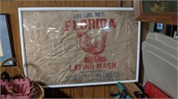 Framed Florida Laying Mash Sack